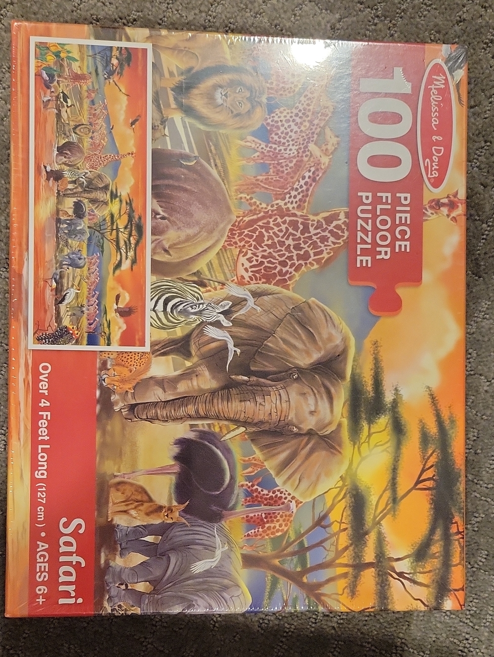 Melissa & Doug Safari Puzzle - Orange and Yellow Illustration
